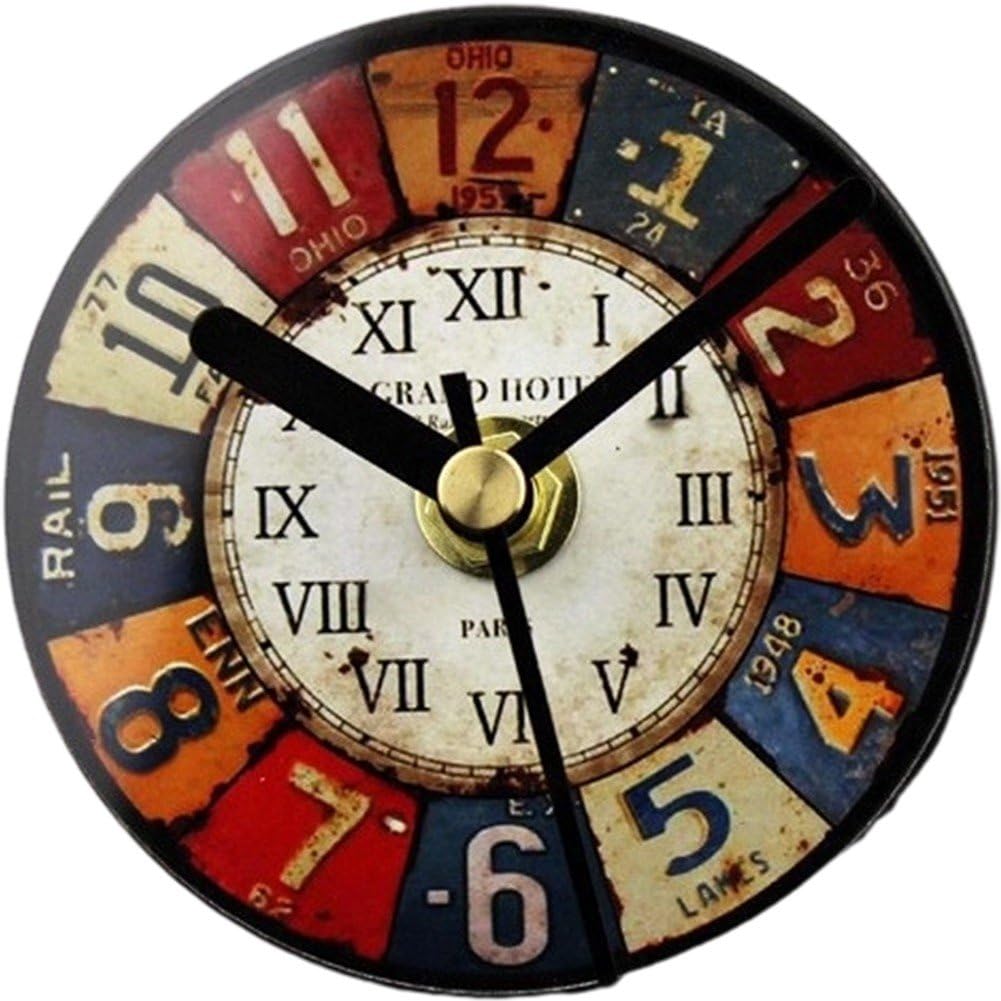 Vintage Clock Fridge Magnet Retro Magnet Sticker Clock Shape Antique Refrigerator Magnets Wall Clock Message Stickers for Kitchen Refrigerator Whiteboard