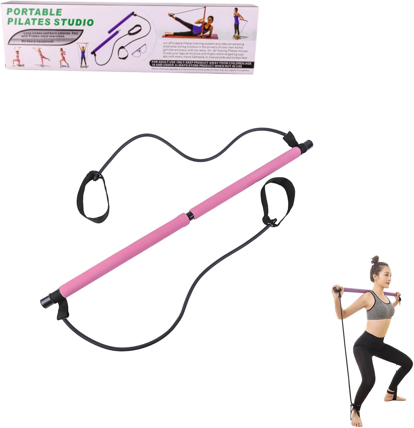 Multifunctional Stretched Fusion Pilates Bar for Home Workouts Full Body Exercise Flexibility Strength Training Stretch Bar Fitness