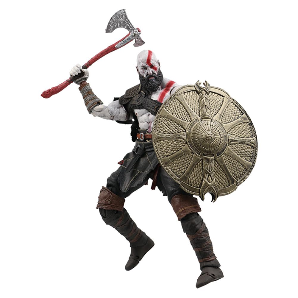 Zhongkaihua Kratos Figure Anime Game Kratos Action Figure 18CM PVC Model Christmas Home Desk Ornament Birthday Decoration Gift For Adult