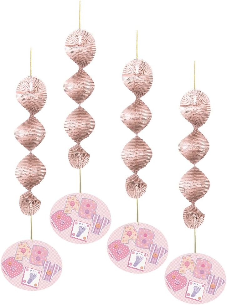 30ft Pink Stitching Girl Baby Shower Crepe Paper Streamer