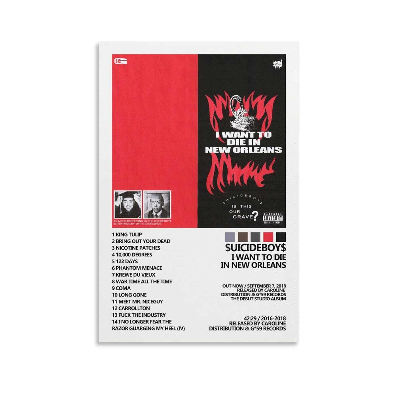 Suicideboys Poster I Want To Die In New Orleans Album Cover Poster