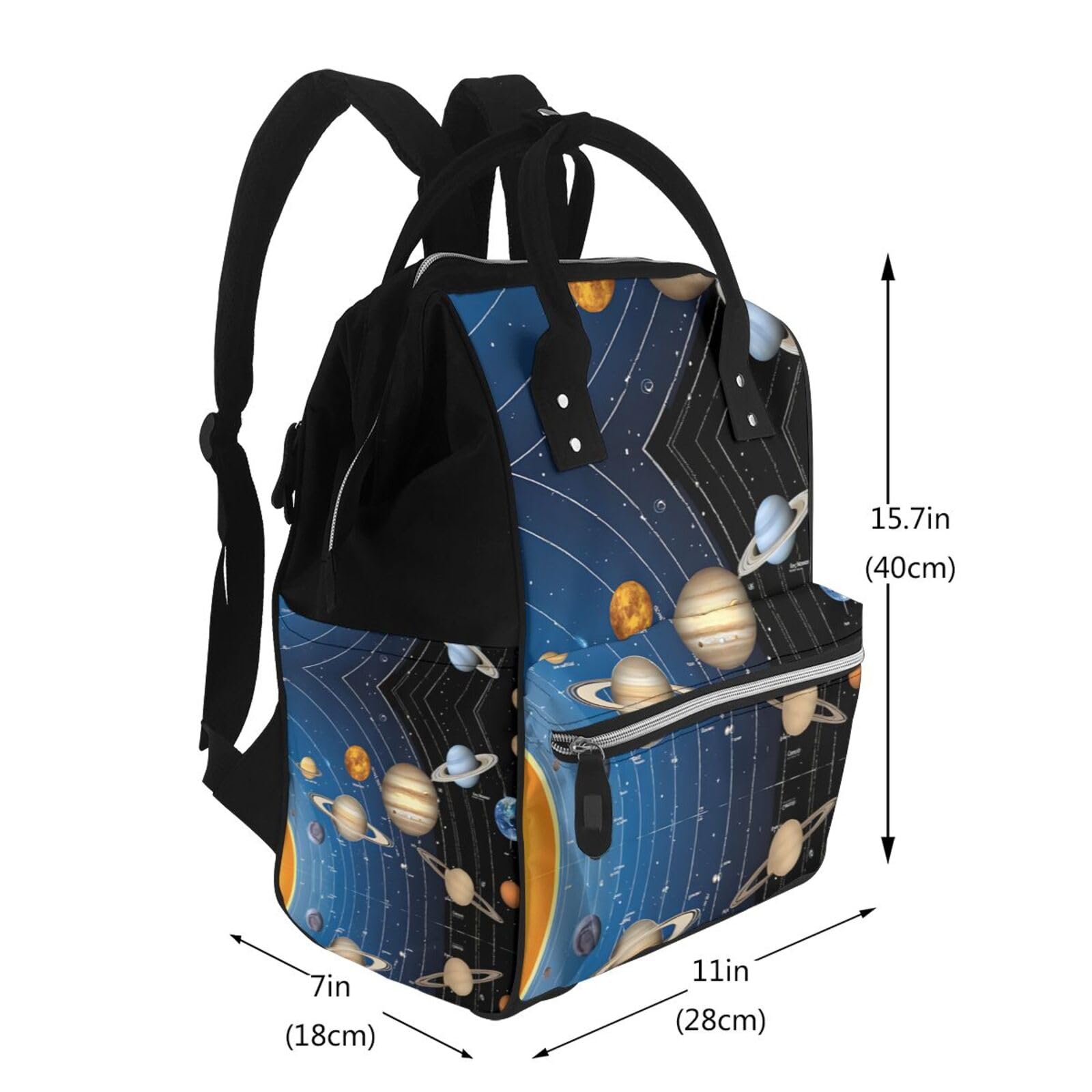 Wickeltasche, Rucksack mit Pflanzenmotiv und Sonnenblumen-Motiv, für Reisen, Wandern, Outdoor-Rucksack