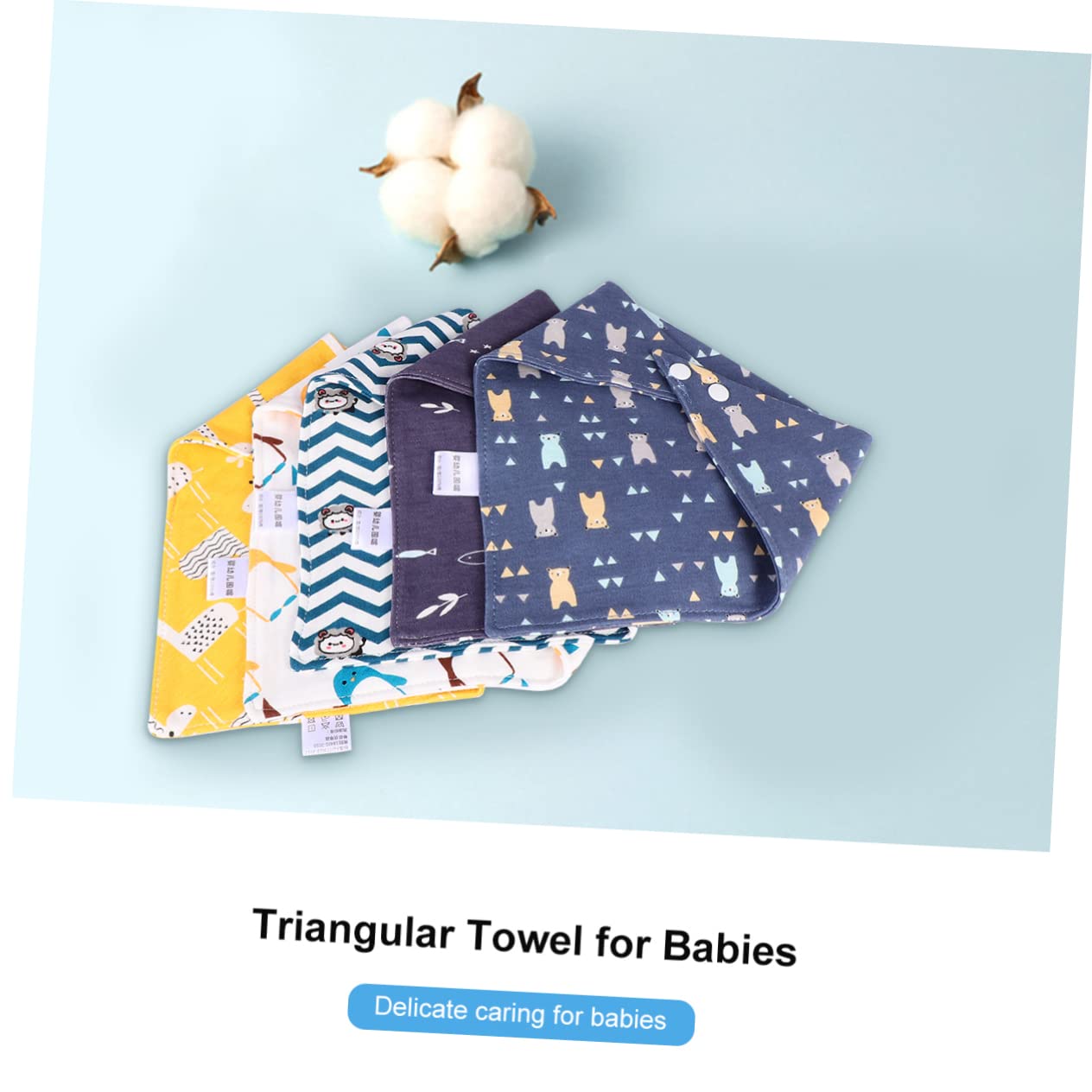 ibasenice 15piezas Baberos De Saliva Para Bebés Toallas Infantiles Triangulares De Bandanas Ajustables Para Alimentación y Bebés Recién Nacidos