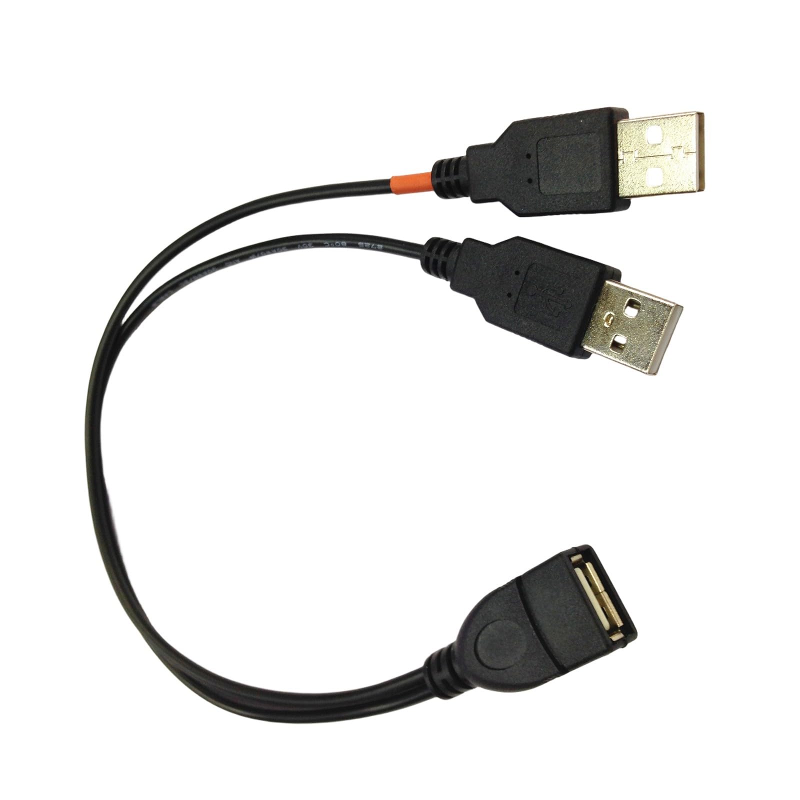 Maxtonser Highly Speed USB2.0 Y Splitter USB Splitter Cable for Simultaneous Charging and Data Syncing with Durability 28AWG Wire