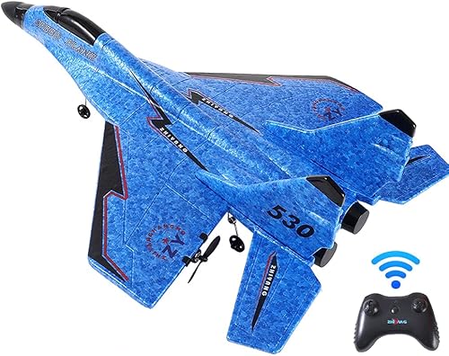 Avión RC, planeador de combate RC 2.4G, avión RC con giroscopio inteligente y luz nocturna colorida, modelo de avión EPP anticolisión y anti caída