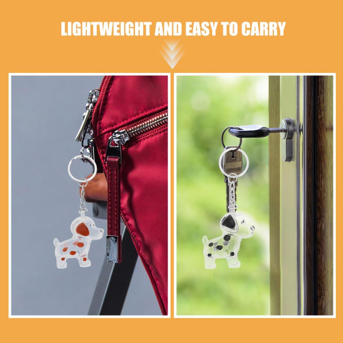 2pcs PET Hair Keepsake Keychain with ABS Bag Charm image 3