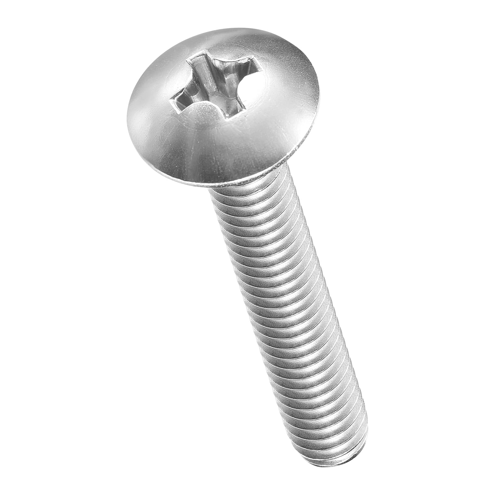 METALLIXITY Machine Screws Phillips Head(1/4"-20x1-5/8") 25Pcs, 304 Stainless Steel Round Head Phillips Drive Furniture Bolts