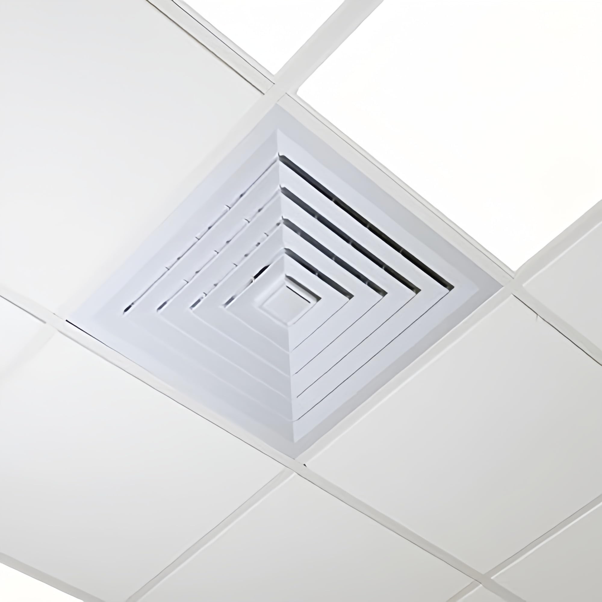 LEDUNI ® Extractor para Oficinas Cocinas Baños 60X60 cm 50W IP44 100Ø con Compuerta Antirretorno 650 m3/hora