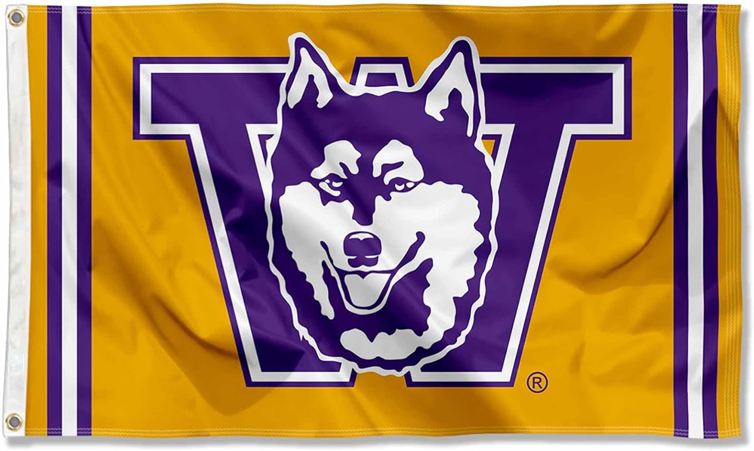 College Flags & Banners Co. Washington UW Huskies Vintage Retro Throwback 3x5 Banner Flag