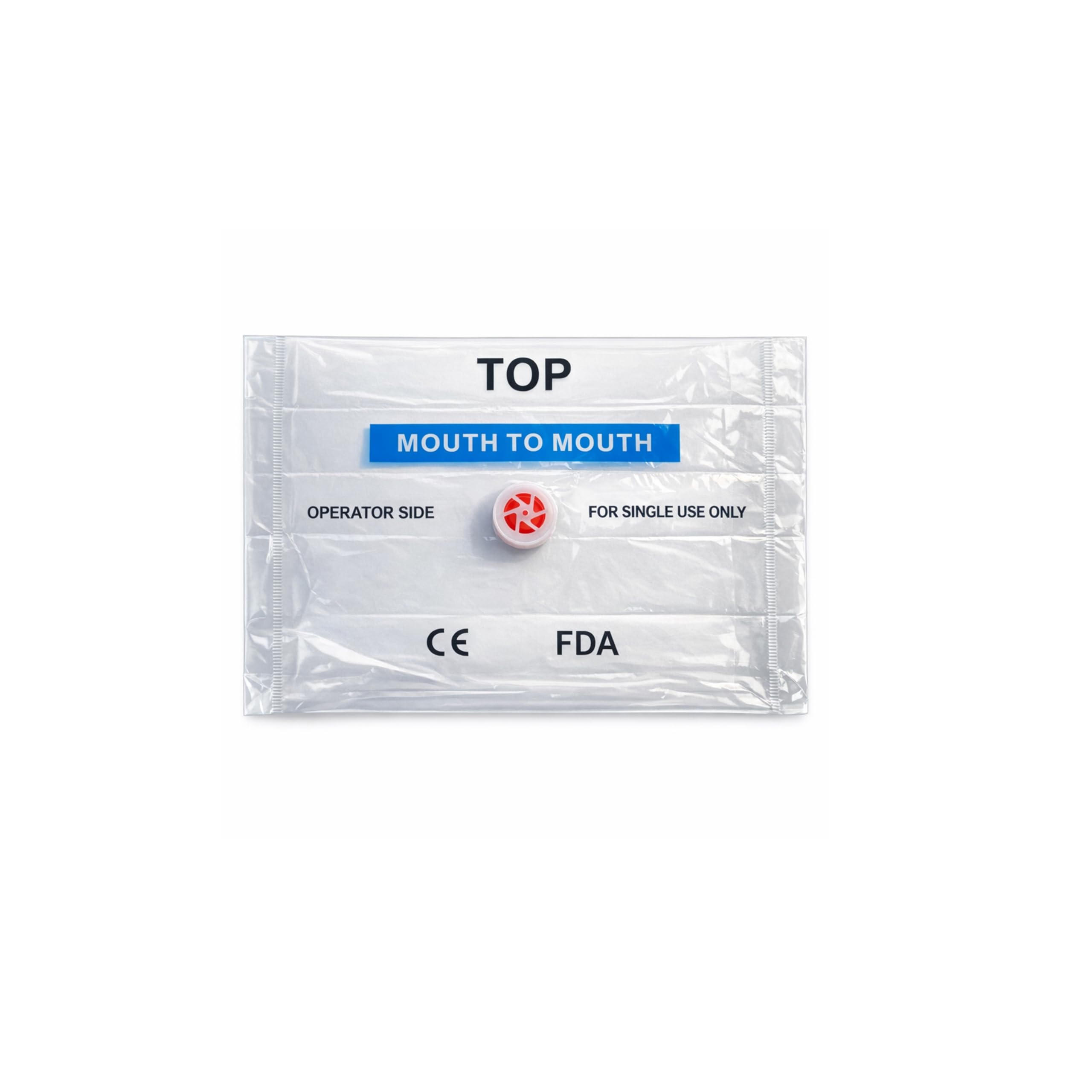 CPR maschera respiratoria in set da 2 pezzi, pratico set di primo soccorso con guanti usa e getta, piccolo portachiavi con moschettone