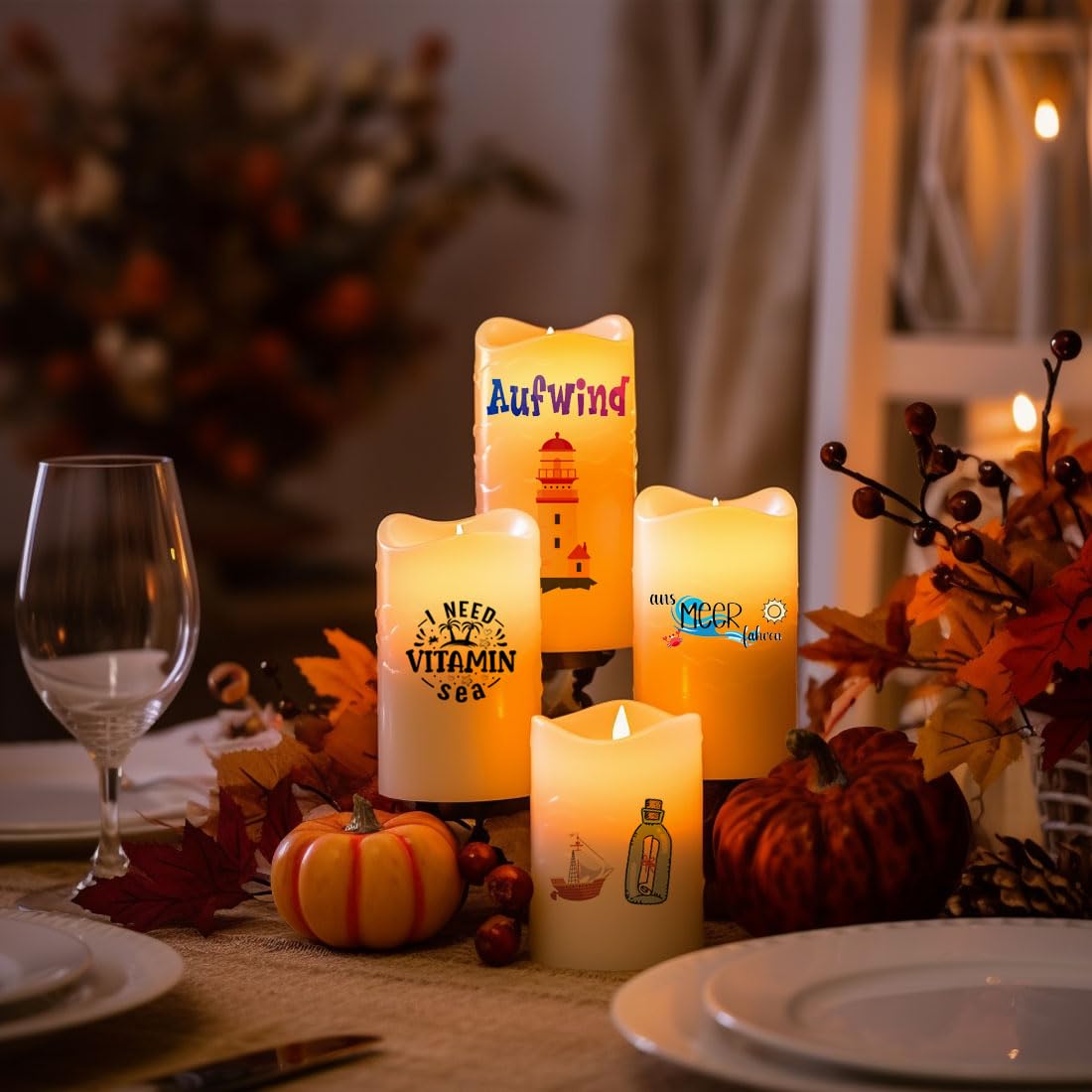 Décoration Bougie Baptême Lot De 4 Tatouages Pour Bougies Baptême Format A5 - Décorations Faites Main - Imperméables Et Personnalisables Decoration Bougie Bapteme