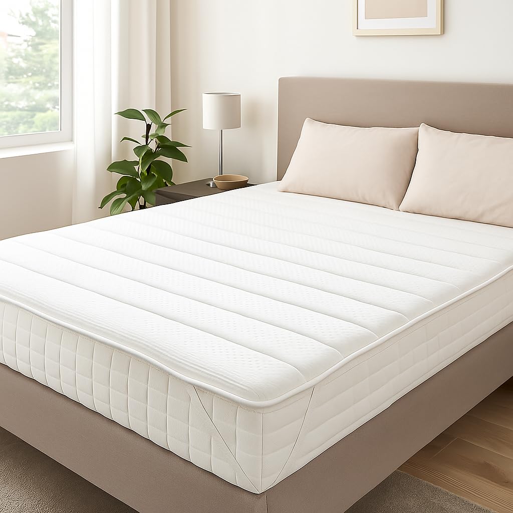 DREAMSTAR Topper 120x200cm mit Schaumkern | atmungsaktiver Matratzentopper mit 4 Eckgummis | Bequeme Matratzenauflage für Boxspringbetten, Schlafsofas, Wohnwagen, Camping | Öko-TEX®| 120 x 200cm