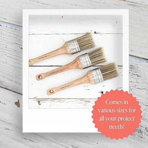 Miniatura 7 de Pincel de pintura estilo tiza, pincel ovalado con cerdas sintéticas para una aplicación suave de pintura de muebles con pinceladas mínimas, sin