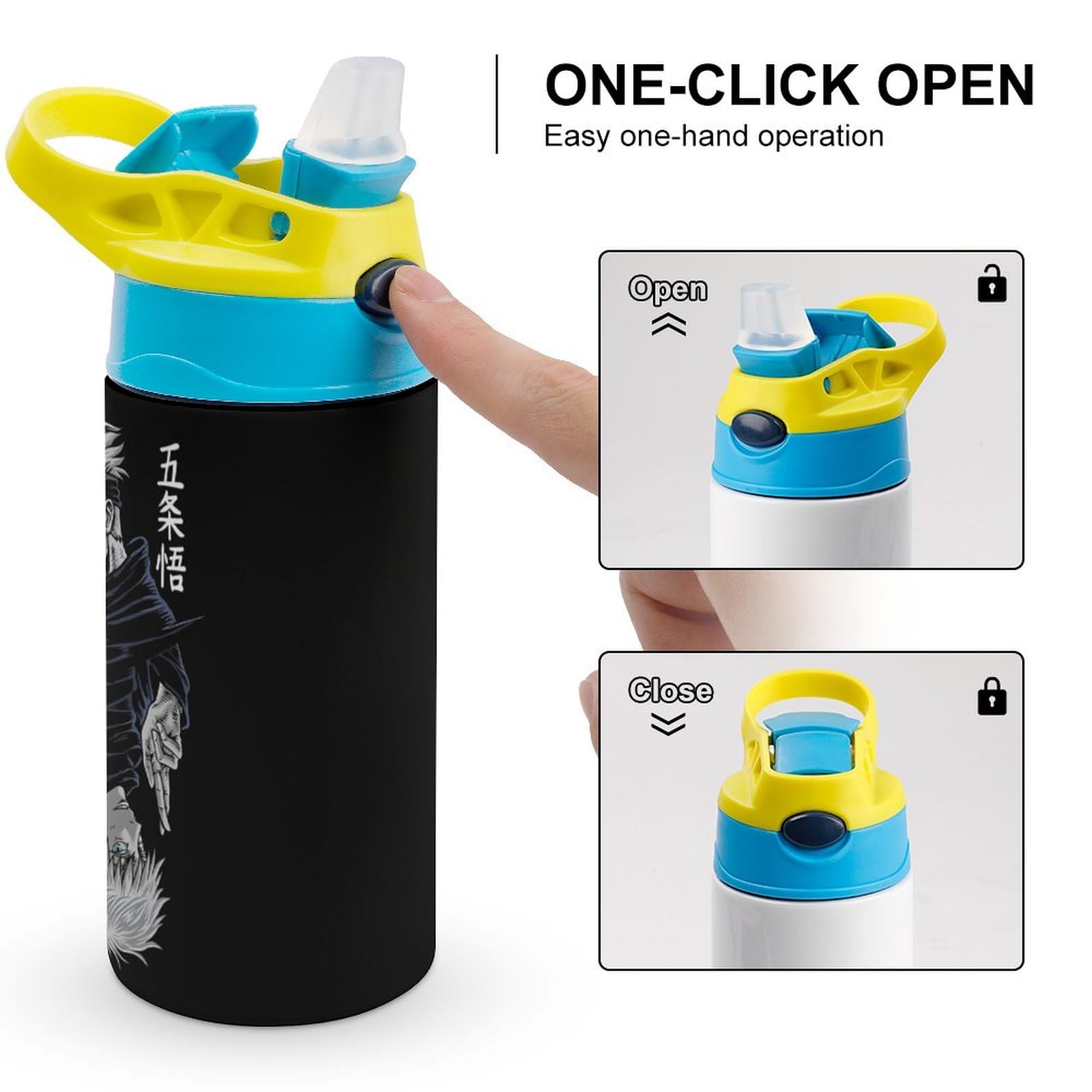 Amazon｜水筒 呪術廻戦 五条悟 子供 魔法瓶 スポーツボトル ステンレス