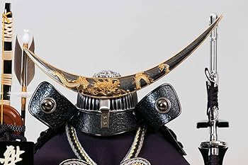 五月人形　兜　Samurai helmet 伊達政宗兜　最終価格 五月人形】9号 彫金 三日月 伊達政宗 兜飾り〈上原玉鳳作〉[245