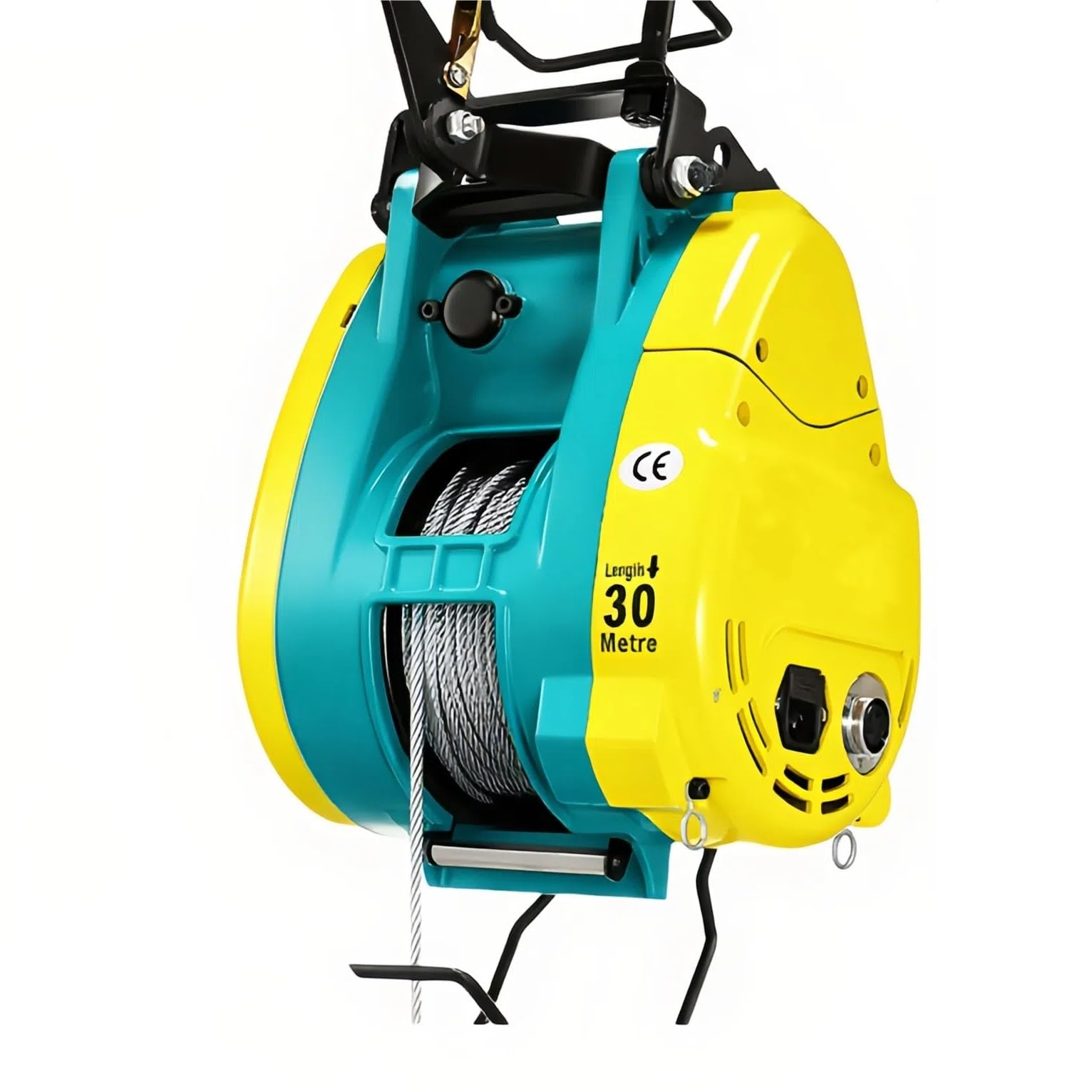 Paranco a Leva Elettrico Argano di sollevamento della gru di sollevamento della piccola gru elettrica 220v della gru di sollevamento della famiglia(Wire and wireless,500 Kg 30m)