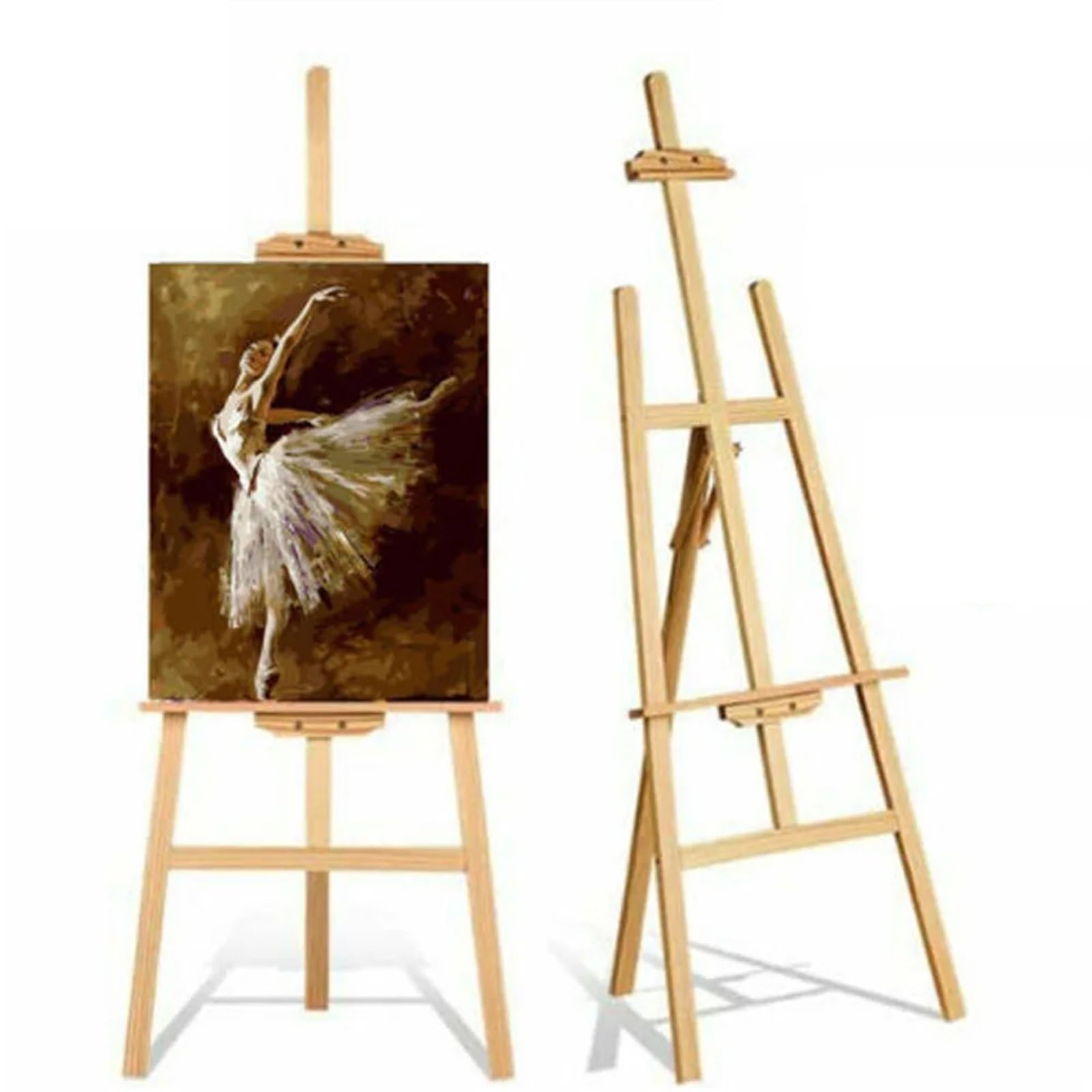 Caballete Caballete de estudio madera con marco en A, plegable, pino, for artistas, manualidades, exhibición ajustable for bodas, caballete arte for pintura Para dibujar