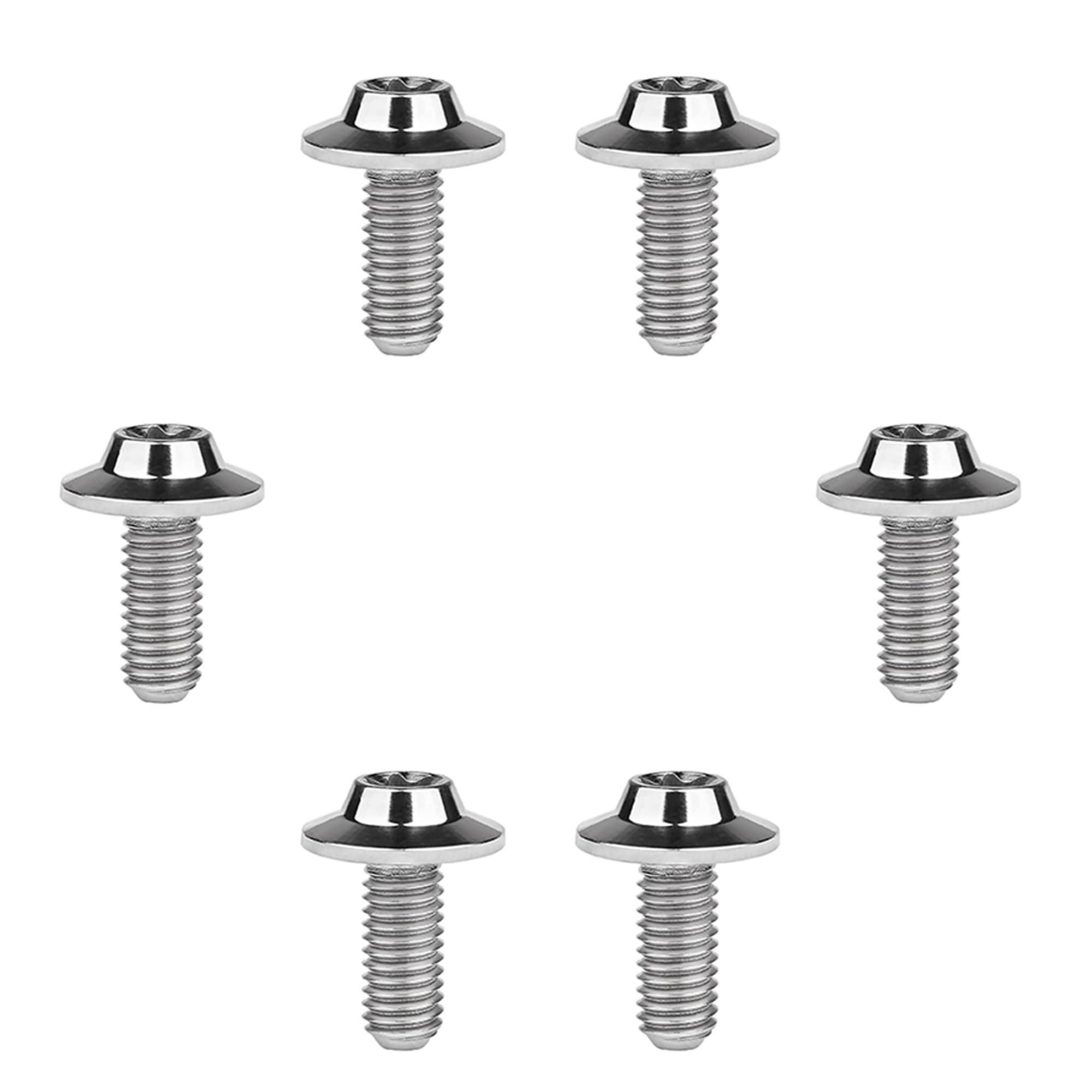 DWAMMEBRS Bolt M5 M6x10 12 15 20 25 30 35mm T25 T30 Torx Head Screw Pack of 6(Titanium,M6x20mm)
