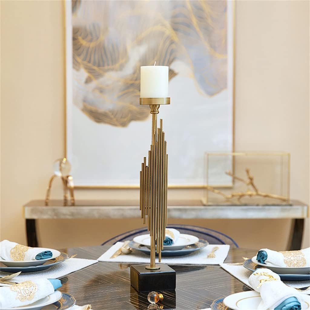 Home Decoration European Living Room Study Iron red Wine Cabinet Soft Candlestick