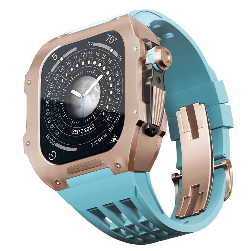 Bracelet Apple Watch 45mm titane fluororubber montre connectée rechange