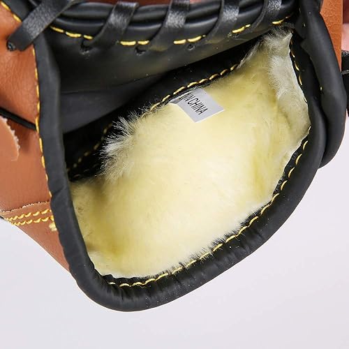 Miniatura 4 de Guantes de béisbol y sóftbol – Lanzamiento con mano derecha de 10.5 pulgadas para niños, jóvenes y adultos, guante de béisbol fácil de romper