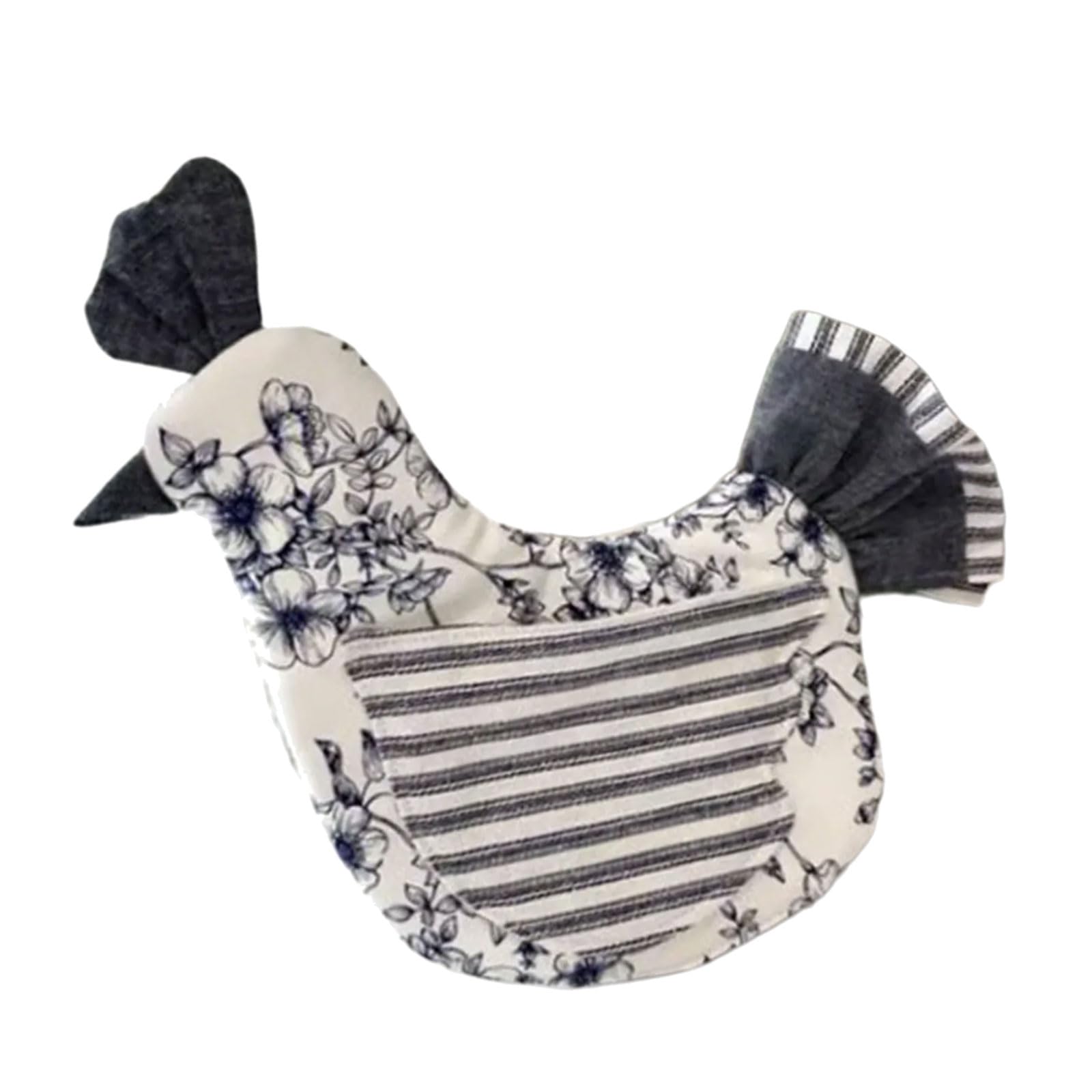 Whoasyst Floral Print Chicken Oven Mitt and Trivet for Kitchen Baking Heatproof Glove Pots Holder for Home Use Baking Oven Gloves