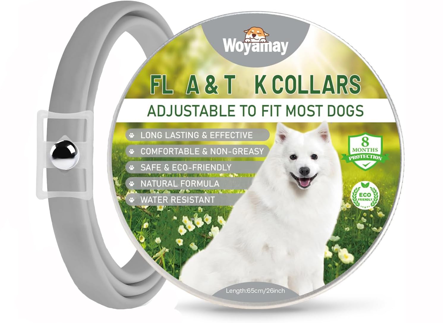 Collare Antipulci Woyamay Per Cani | 4 Pezzi | Protezione 8 Mesi | Resistente All'Acqua - Foto 7