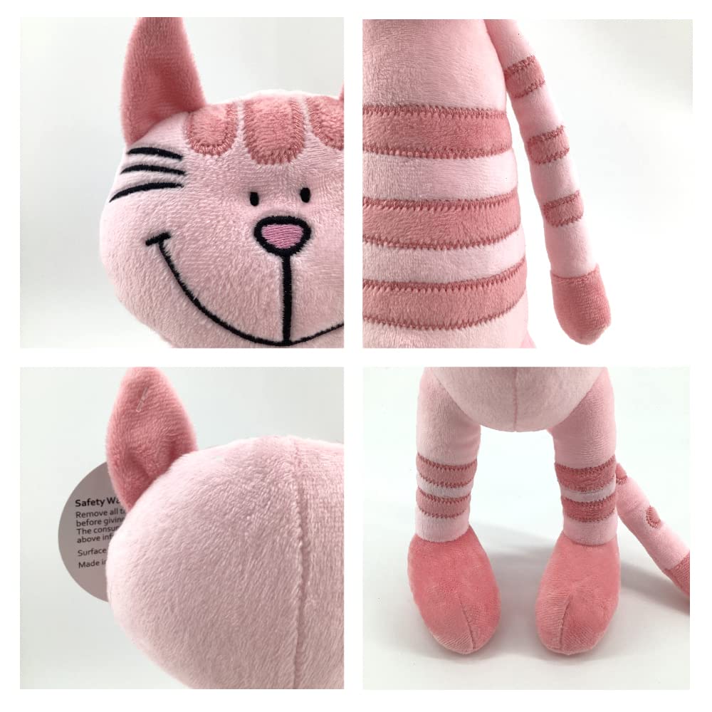 Plüschtier für Katzen, stehend, 33 cm, Rosa, Plüschtier für Mädchen, tolles Geschenk für Kinder, Geburtstag, Babyparty, Weihnachten, maschinenwaschbar