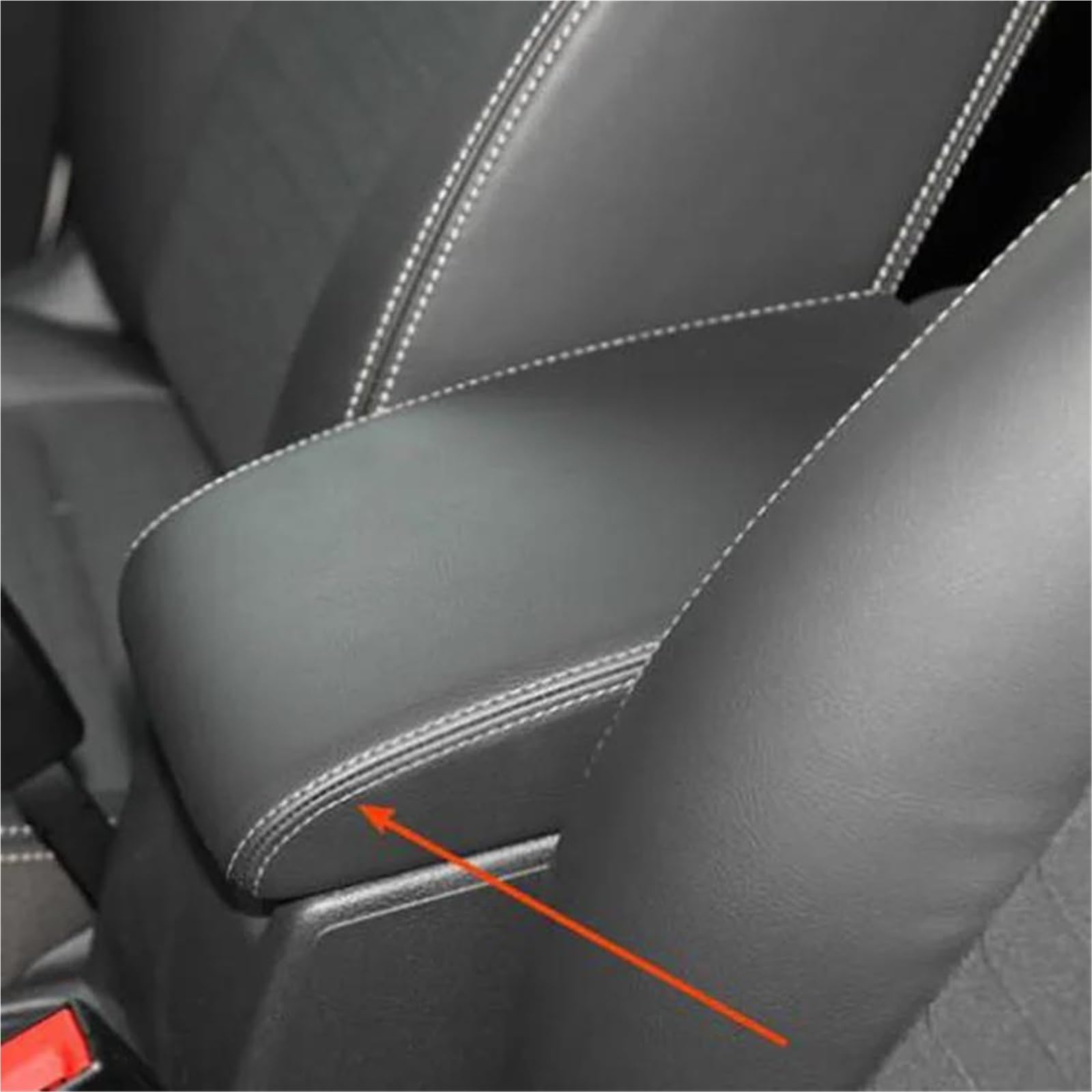 Custodia per bracciolo in pelle per Tiguan 2009-2016 (beige2)