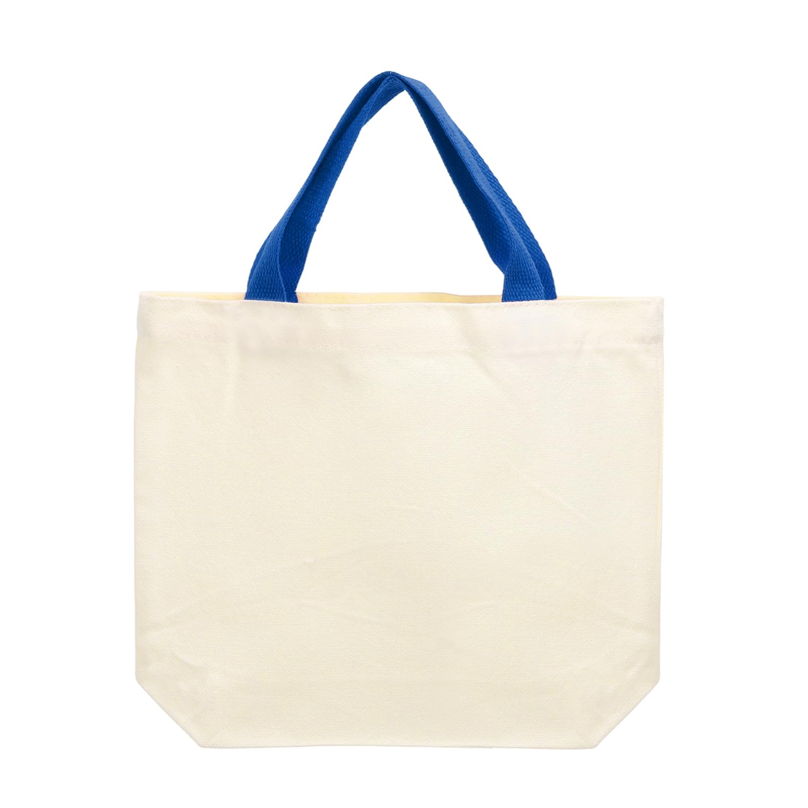 sourcing map Canvas Tote Bags, 13.4"x10.3" Grocery Shopping Bag with Handles, Cute Handbags for Birthday Gifts DIY Craft Advertising Painting, Dark Blue
