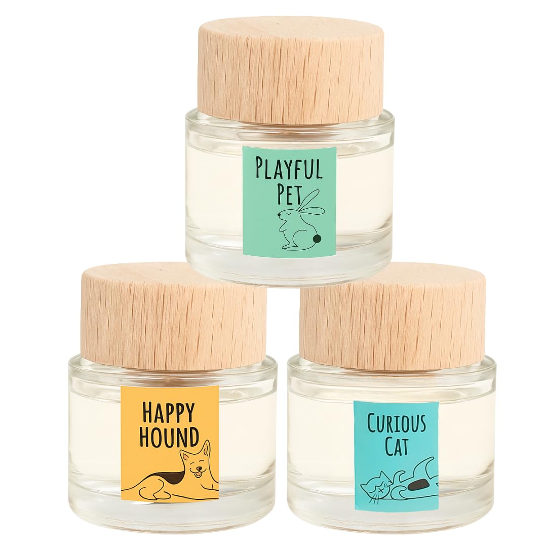 360Paws Lavender Pet Odour Neutralising Diffuser Trio – 3 Pack Home Fragrance Set With Fresh & Neroli, Fresh Jasmine & Tonka, And Fresh Cotton & Musk Scents – No-Spill Wooden Post Diffusers (80Ml Each)