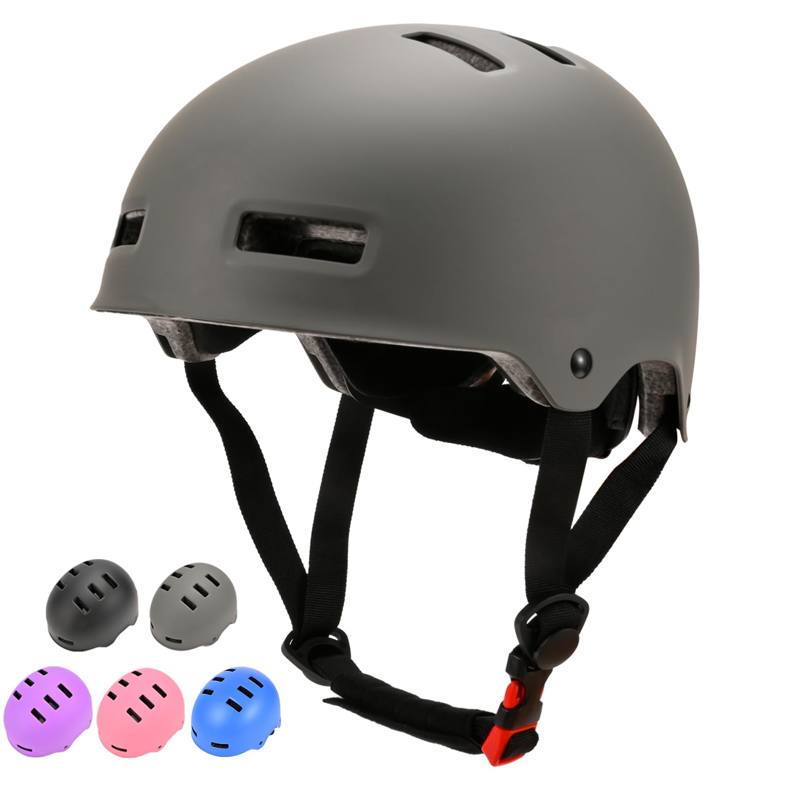 LOKJIJI Verstellbarer Fahrradhelm Skaterhelm für Mädchen Jungen Kinder Jugend Erwachsene, Kinder Schutzhelme für Multi-Sportarten Fahrrad Skateboard Skaten