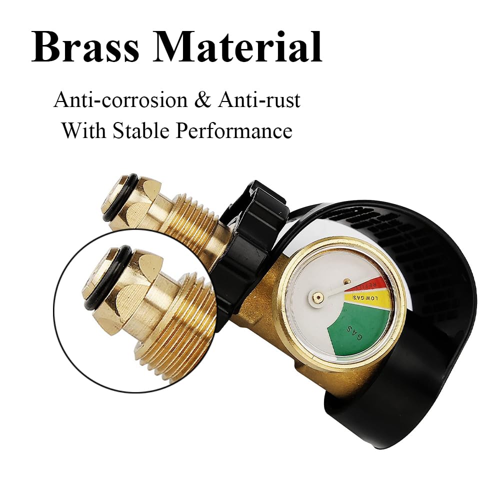 CONNETTORE MISURATORE DI Pressione Connettore Bombola Gas Y Adattatore - Foto 7