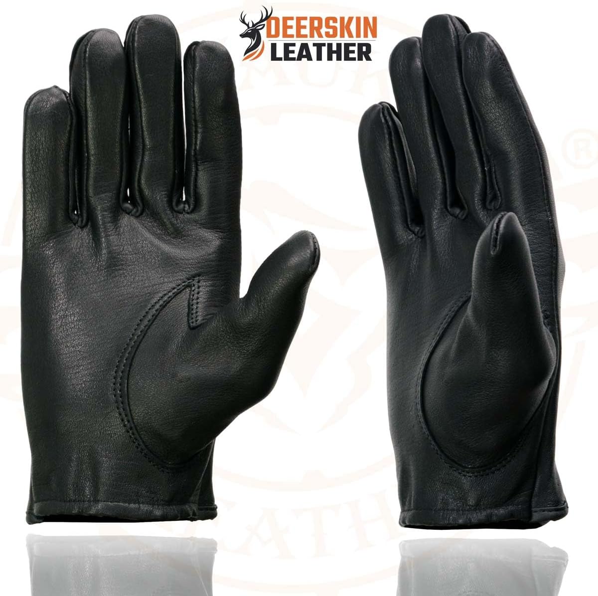 Milwaukee Leather SH869 Men's Black Deerskin Leather Unlined Professional Driving Gloves - Image 7