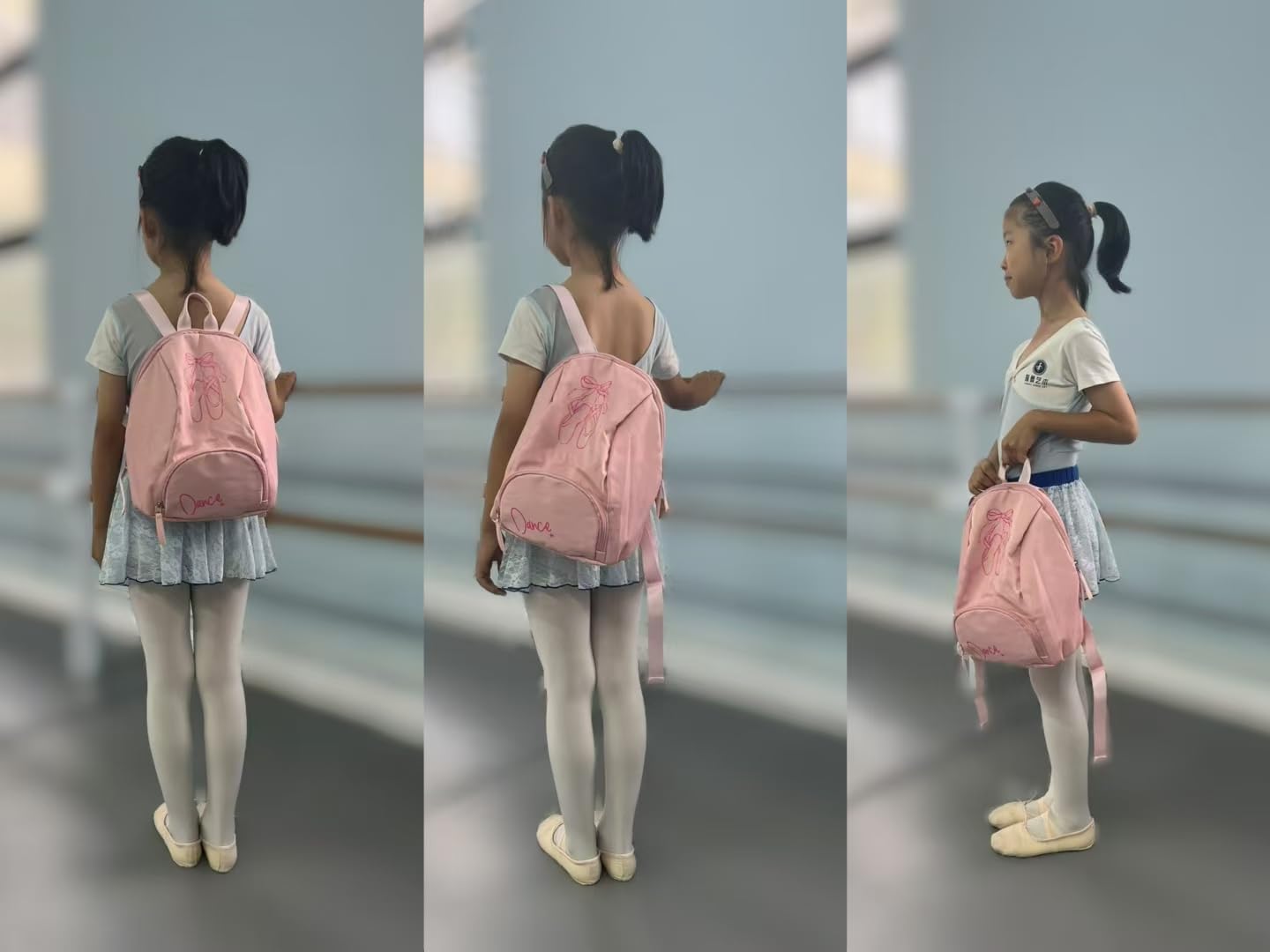 Girls Dance Bag, Ballet tutu Backpack Age 3-8 (Pink Salt) - Image 5