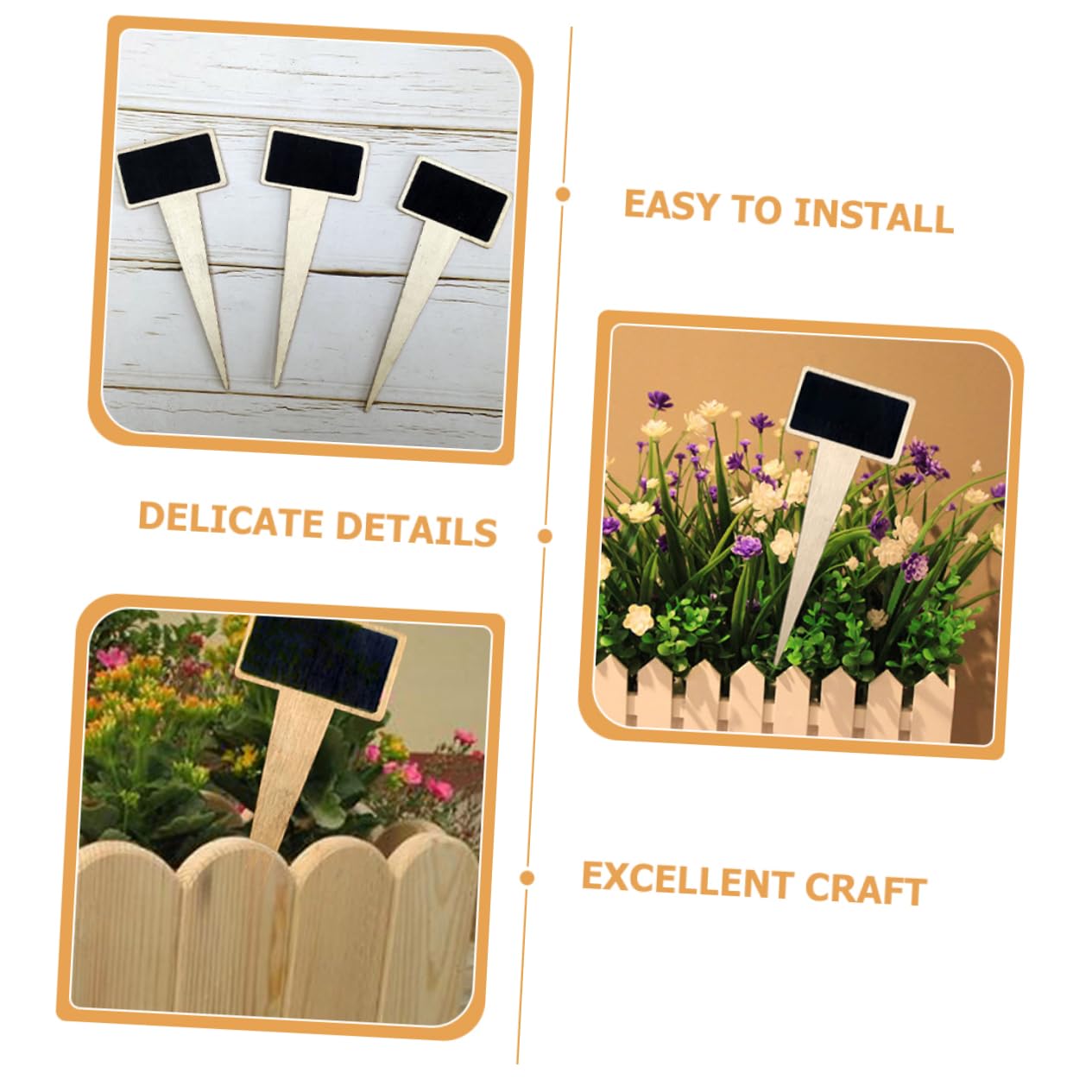 UPKOCH 5 Ensembles Étiquettes Miniatures Pour Plantes Ardoise De Jardin Effaçable Signe Décoratif Pour Identifications Messages Votre 18 Pièces * 5
