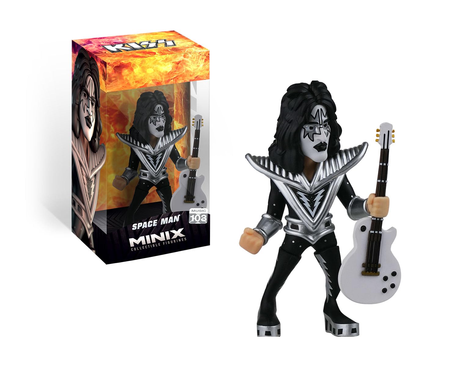 MINIX KISS Spaceman Model – Collectible KISS 12cm Figure Rock Icon Range for Fans