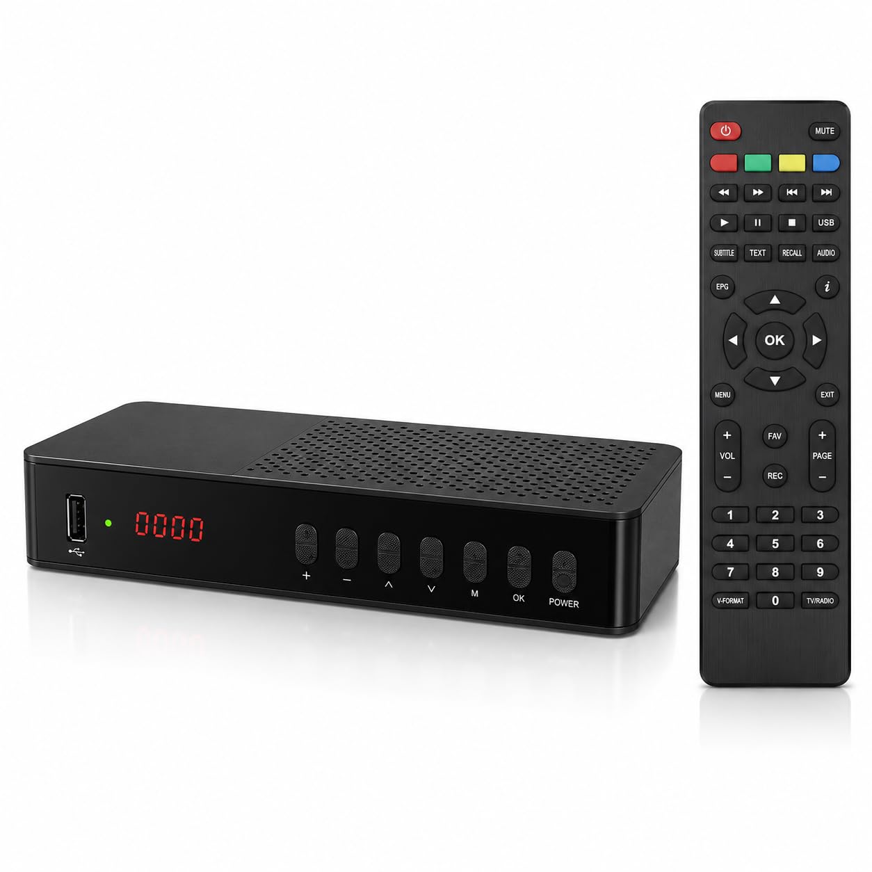 2026 Nuevo Español TDT Decodificador TV DVB-T T2 H265 HEVC FTA Full HD PVR, USB, HDMI, SCART, Sintonizador de TV Digital Terrestre, Receptor Digital de Alta definición Full HD 1080p (3)