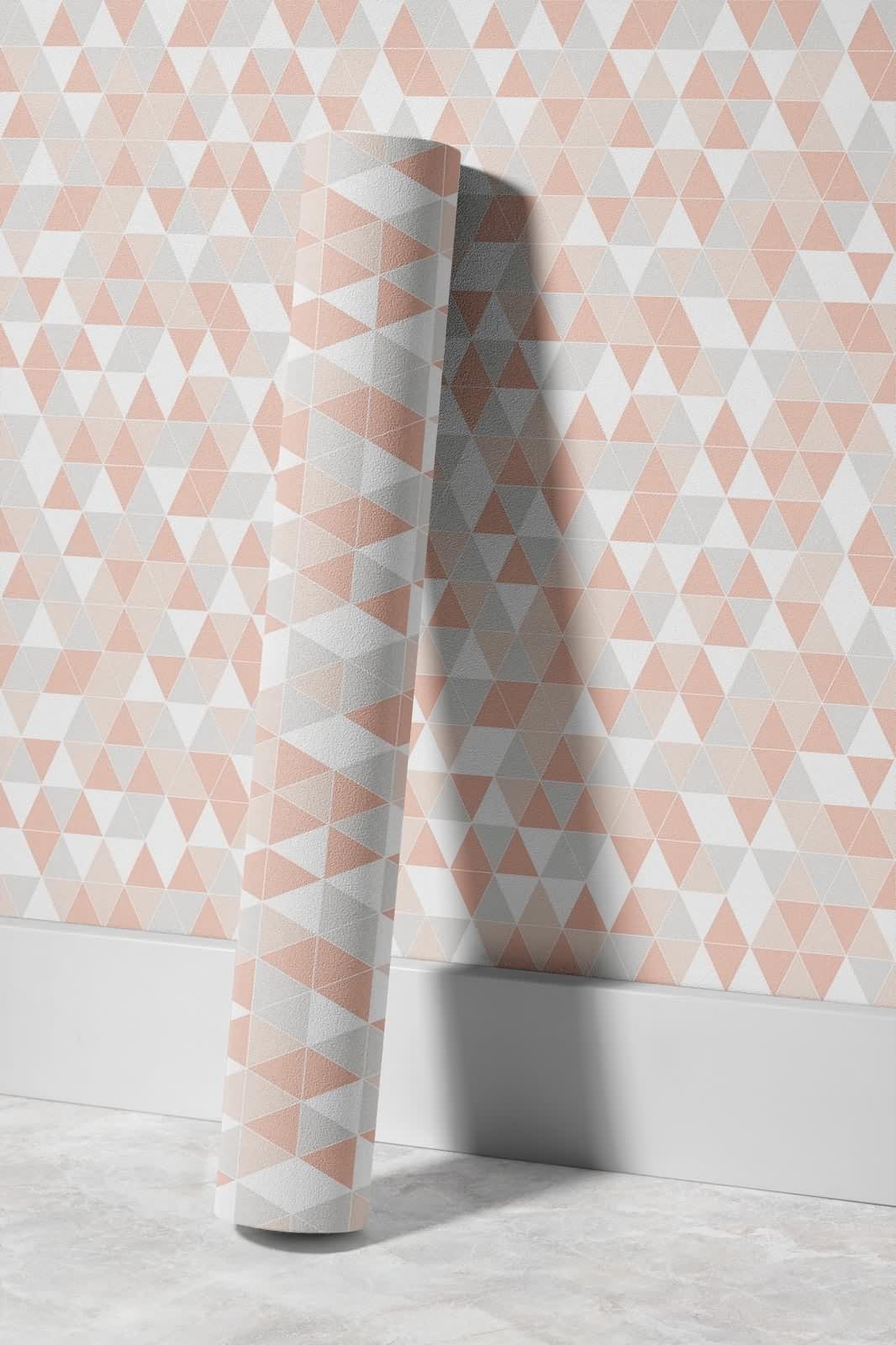 Tapeta samoprzylepna geometryczna nowoczesna kuchnia czerwona