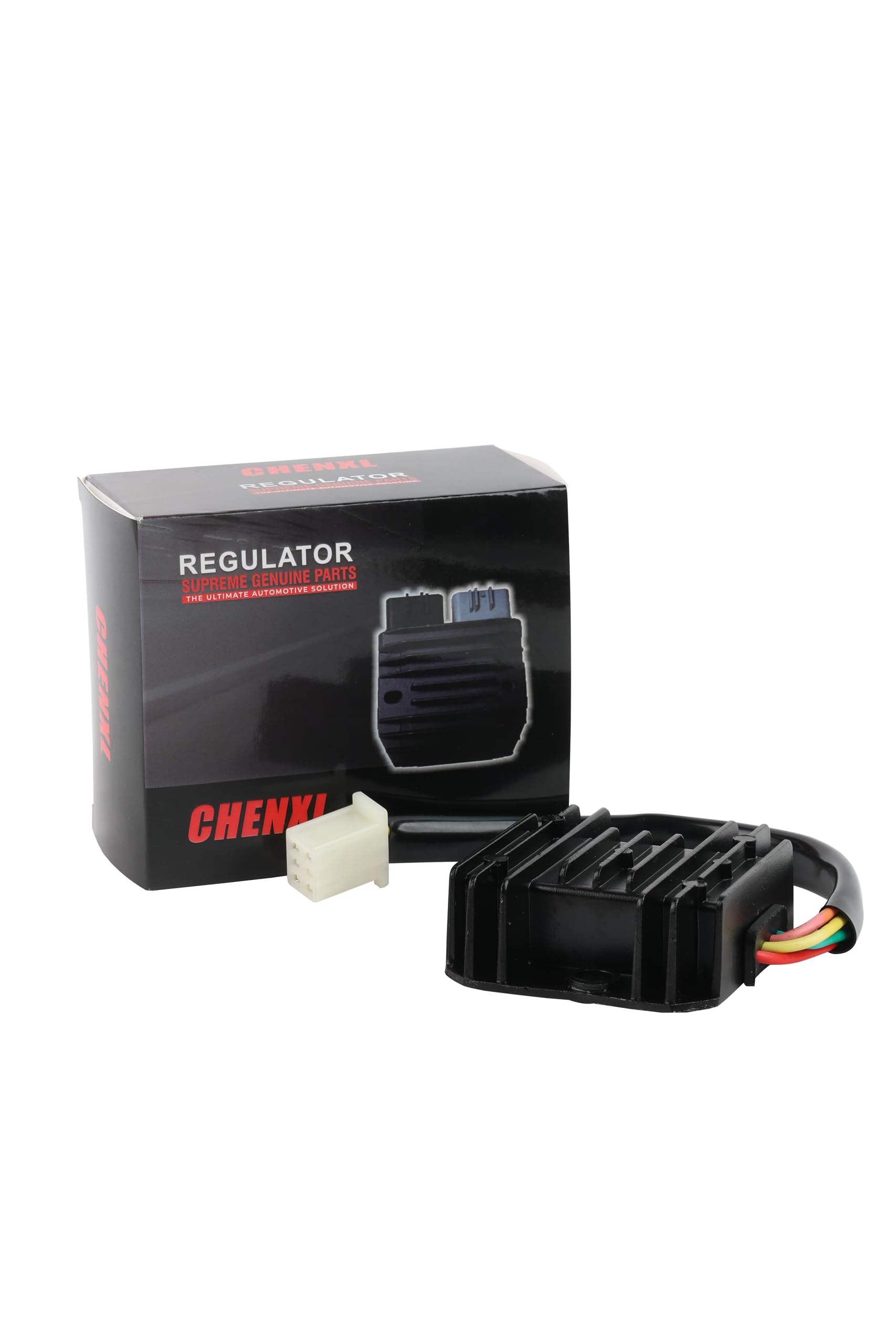 Universal 12V 4-Wire Full-Wave Voltage Regulator Rectifier - Compatible with GY6 Scooters, ATVs, UTVs, Golf Carts, Lawn Mowers, Dirt Bikes, Motorcycles, and DIY Engines (Magneto up to 100W)