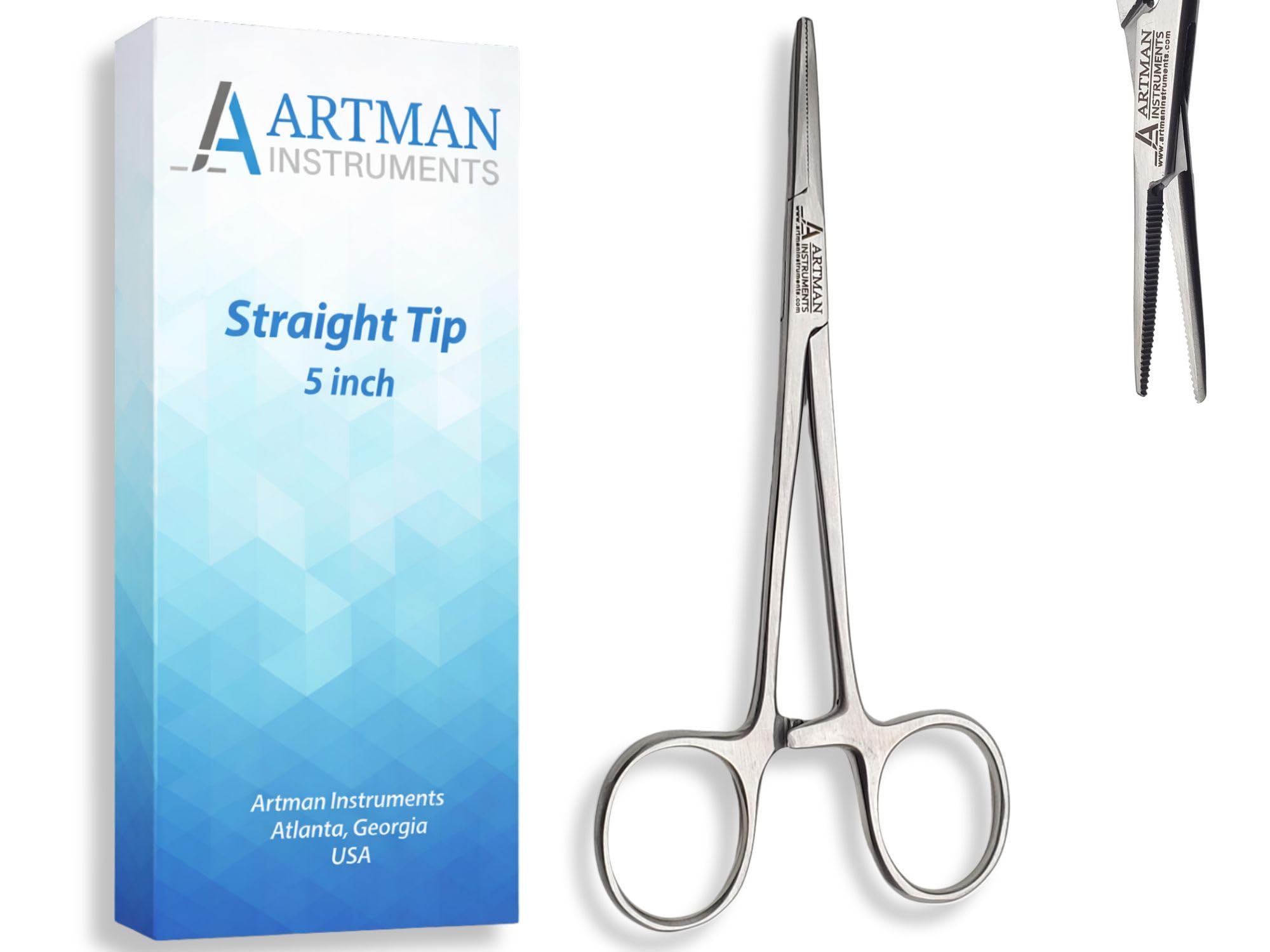 ARTMAN INSTRUMENTS Artery Forceps Straight 5" – Mosquito Hemostat Clamp for Delicate Tissues, Stainless Steel Surgical Forceps for Fishing, Fly Tying, and Precision Kelly Clamps