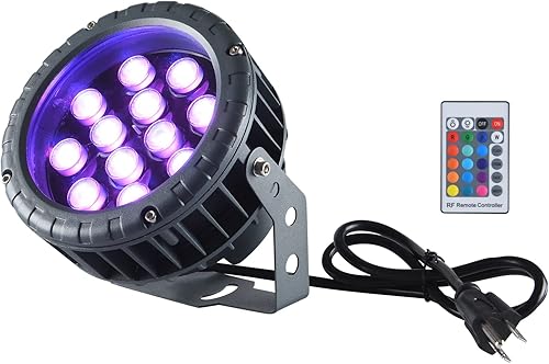 Hilittvne 48W Wall Washer LED Lights,RGB 5000K Daylight Color Changing Wall Washer Light with Remote,IP65 Waterproof Outdoor LED Light Bar Suitable