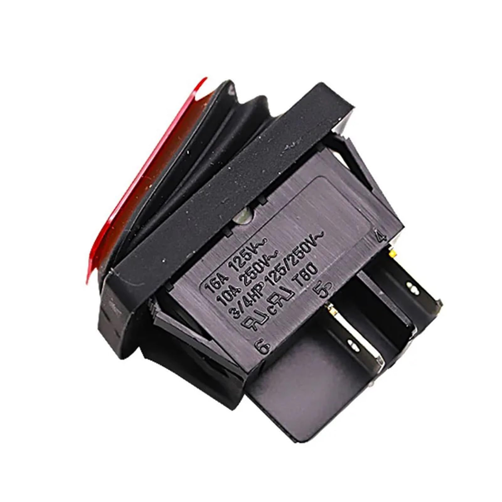 1 interrupteur d'alimentation rouge RL2 4 broches à deux vitesses pour indicateur de vitesse 16 A250 V