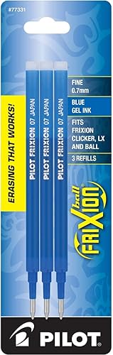 Miniatura 2 de Pilot Recambios de tinta de gel para bolígrafo FriXion de tinta de gel borrable, punta fina, tinta azul, 6 paquetes en total de 18 repuestos (77331)