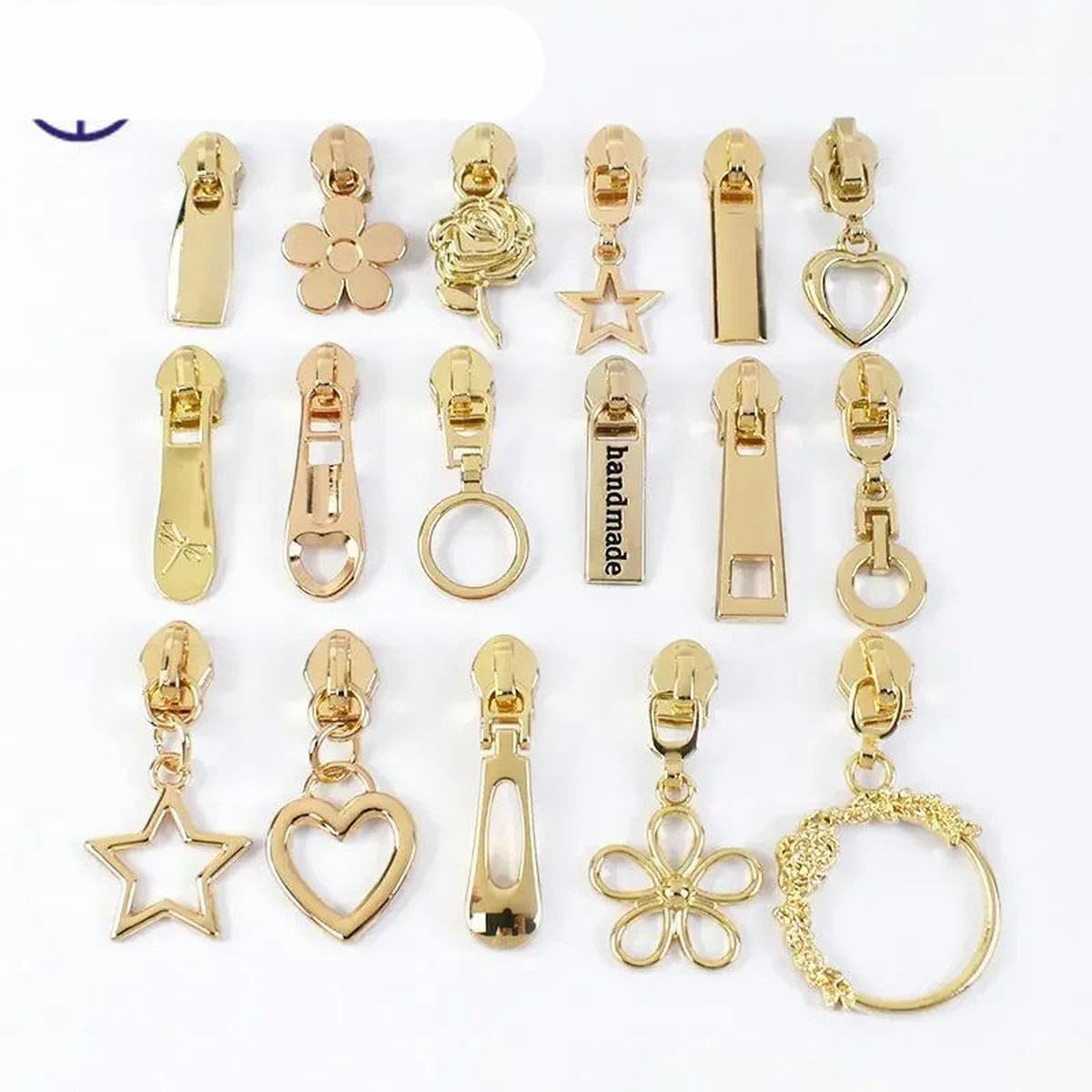 Kit de reparación de cremalleras, 5/10/20 piezas 5# LightGold - Deslizadores de cremallera for cremalleras de nailon, kit de reparación de cabezales de tirador de cremallera for bolsas de ropa, herram