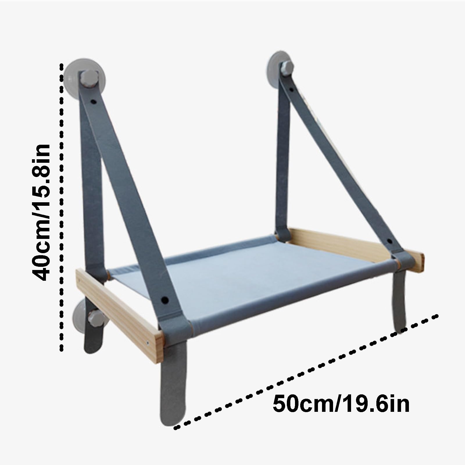 Foldable Cat Window Perch,Robust and Stable Cat Window Hammock with 4 Strong Suction Cups and Wall Anchors,Cat Hammock for Large Cats