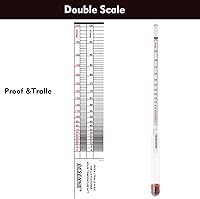 Vista 3 de Kit de prueba de medidor de alcohol de hidrómetro 0-200, hidrómetro Tralle y probador a prueba de alcohol para luz de luna, licores y licores
