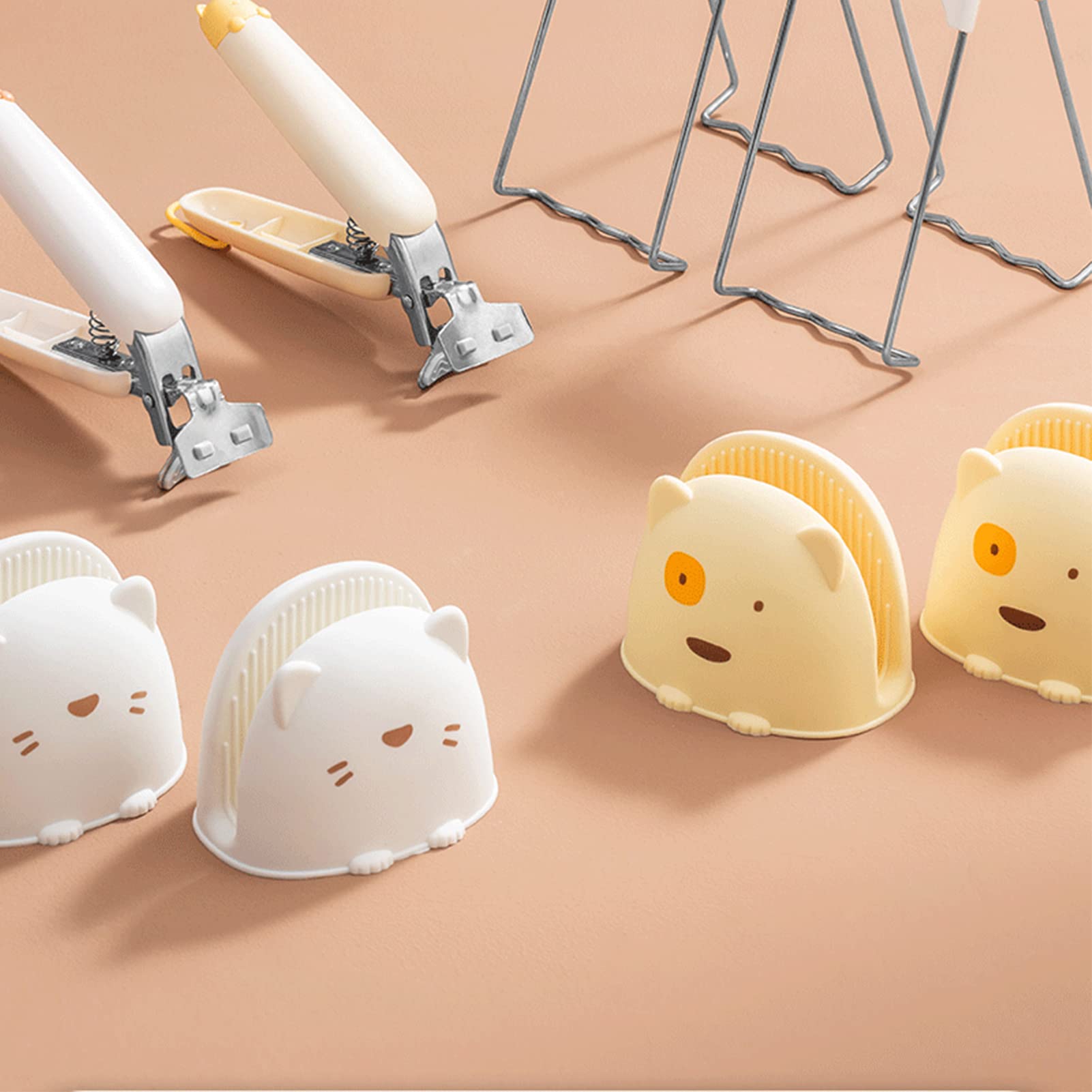 Mini Gants De Four En Silicone En Forme De Manique Mignon - Antidérapants, Résistants à La Chaleur - Pour Sortir Plaques Et Plats Chauds - Design Animé Amusant (couleur Jaune)