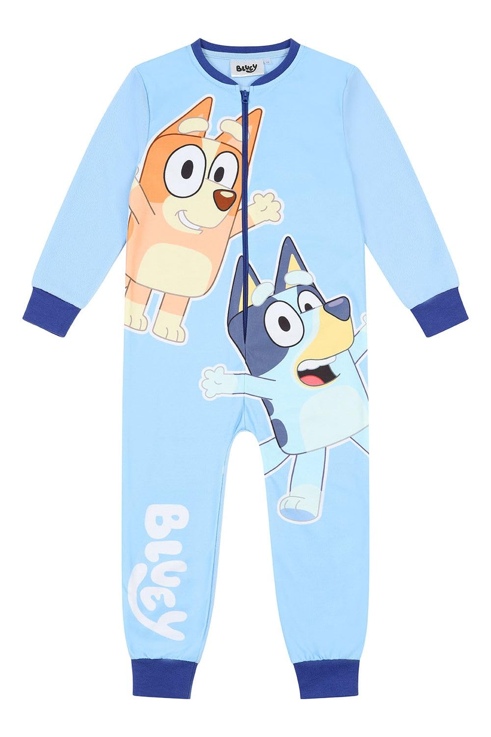 Bluey Pijama de forro polar para niños y niñas, todo en uno