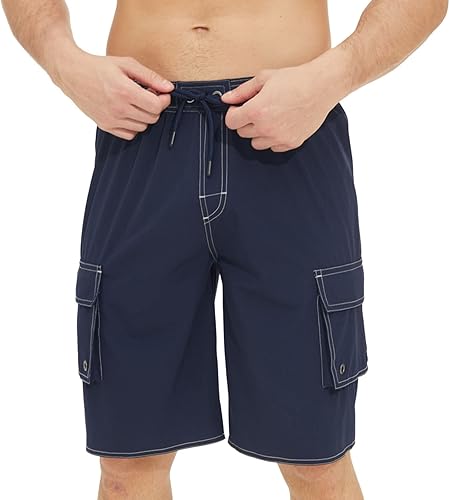 Alalaso Pantalones cortos para hombre, casuales, ajustables, con cordón, cómodos, holgados, estampados, para la playa, para hombre